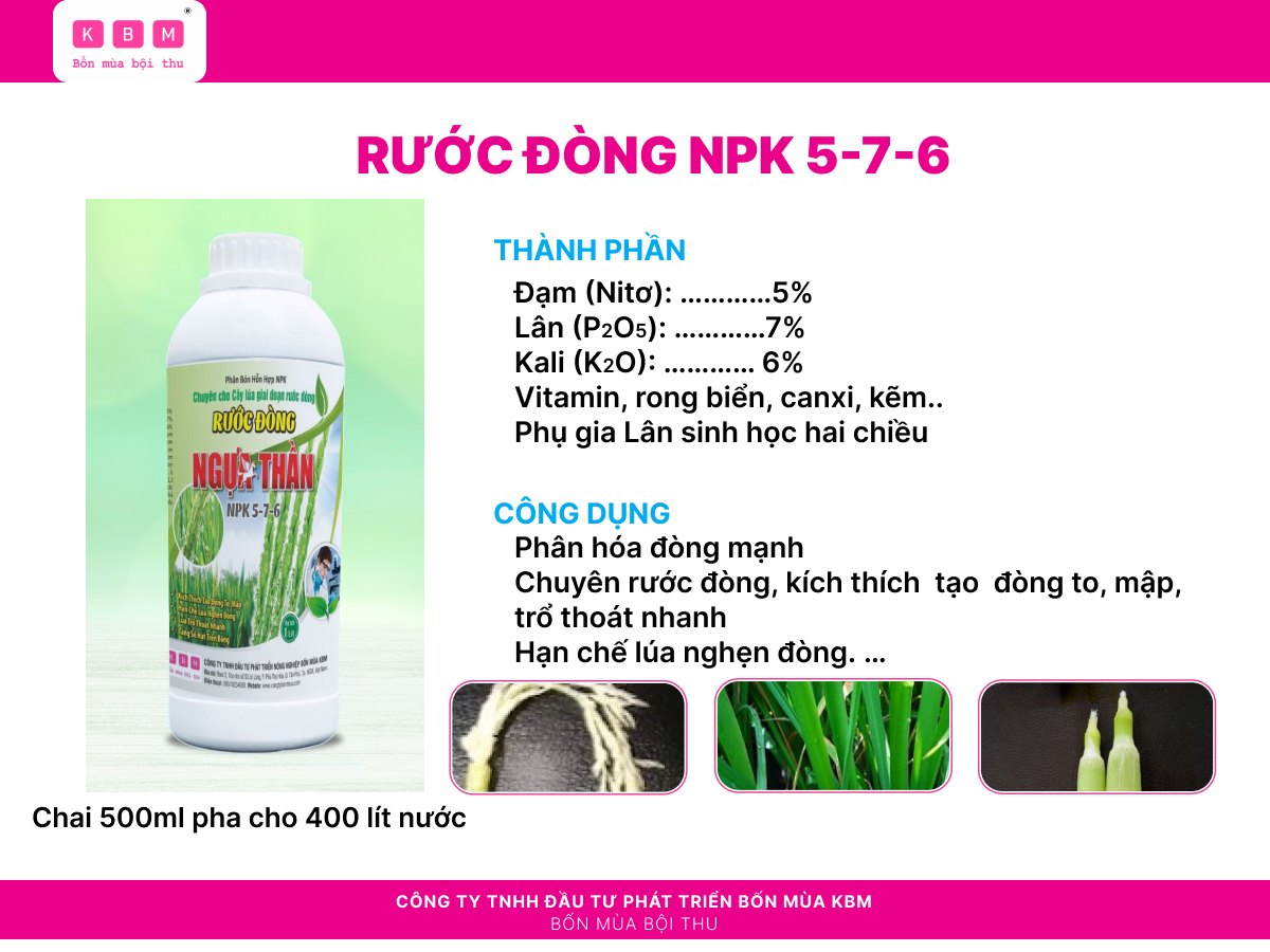 NGỰA THẦN NPK 5-7-6 RƯỚC ĐÒNG